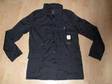 BEN SHERMAN Black,  lightweight button-up jacket,  hood in....