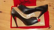 Christian Louboutin Peep Toe Platform Shoes Size 6/7