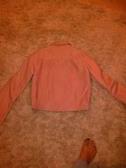 vintage 'whistles' salmon pink leather jacket size 10