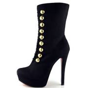 Christian Louboutin Ronfifi 100 Buttoned Boots Black