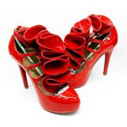 Christian Louboutin Dillian Flower Pumps Red