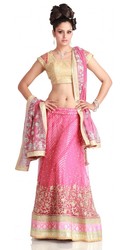 Cherry Blossom Lehenga Golden Choli of Virtues Brand