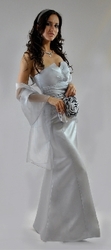 Gorgeous Silver Strapless Evening Dresses