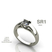 1.0 Ct Princess Diamond Rings