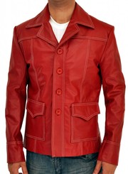 Fight Club Brad Pitt Synthetic Leather Coat