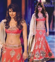 Dazzing Priyanka Chopra Style Mizwan Lehenga Choli