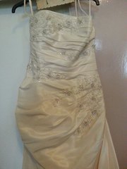 stunning ivory size 12/14 wedding dress (never worn )