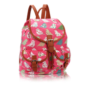 Cheap Price Birds and Flowers Print Retro Style Rucksack Backpack