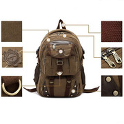 Men Backpack Travel Bags | Stylish Look Rivets Zipper Bags