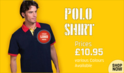 Get Custom Logo Printed Polo Shirts at Just £10.95