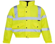 Buy Hi-Vis Fleece Collared Bomber Jacket