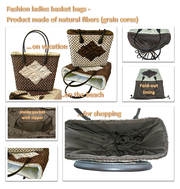 WOMEN BASKET BAGS - MADE OF NATURAL FIBERS