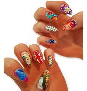 Artificial Nail Art Acrylic Printed Stickers for Girls