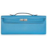 HERMES BLUE KELLY CUT BAG