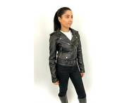 Ladies Leather Luxe A La Mode Biker Jacket