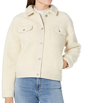 Women's Sherpa Relaxed Fit Long Sleeve Trucker Jacket