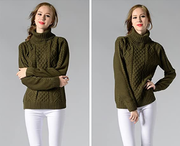 VERYCO Women Turtle Polo Neck Sweater Tops