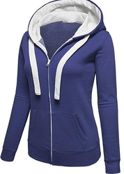 Women Zip Up Hoodie Ladies Hooded Long Sleeve Sweatshirt