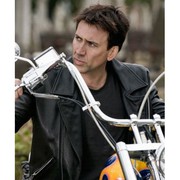 Nicolas Cage Motorbike Black Leather Jacket